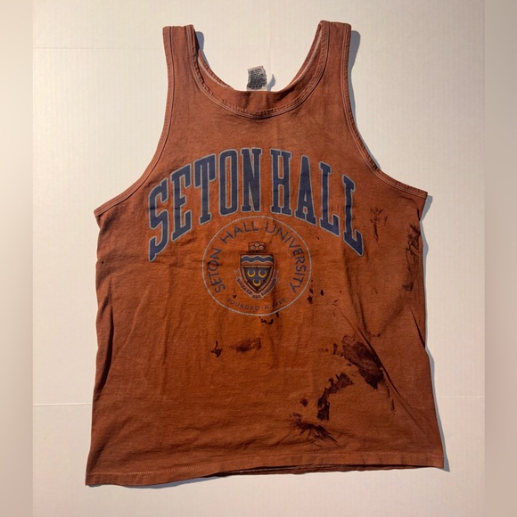 Vtg Seton Hall University Galt Sand 90’s Men’s Tank Top Large Made In USA - Picture 1 of 7